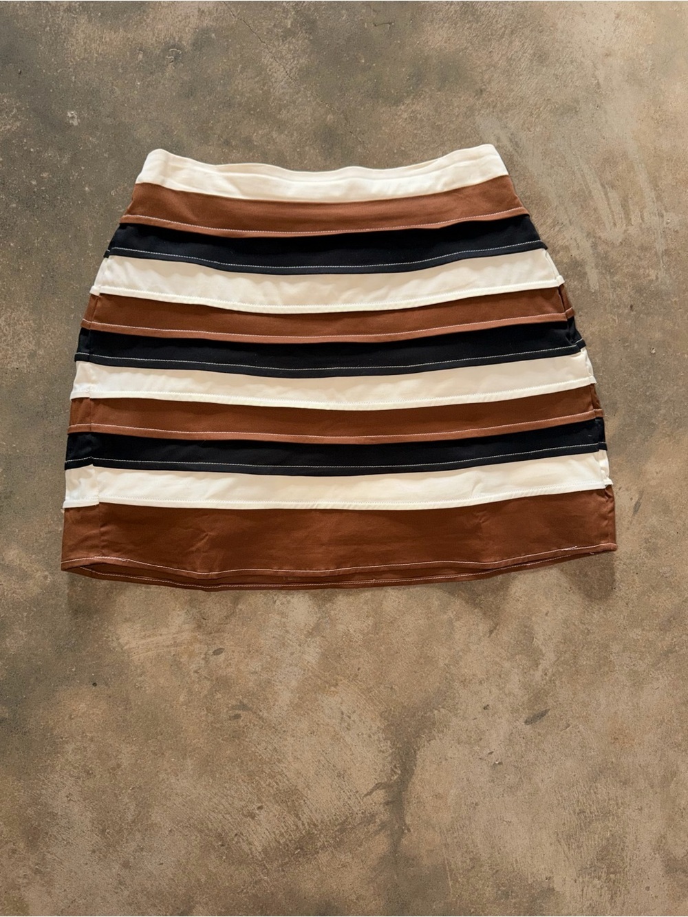 Strut & Bolt Striped Layered Mini Skirt M Fall Fashion Harvest Holiday Party